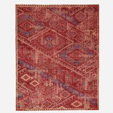 hand knotted triangle motif rug west elm