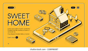 Real Estate Agency Service Vector Illustration Stock Vector (Royalty Free)  1188988387 | Shutterstock gambar png