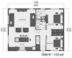 House Plan 2 Bedroom Cabin Floor Plan