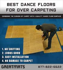Can you put carpet over carpet? What Makes Good Temporary Flooring Over Carpet Ideas For Home Dance Temporary Flooring Portable Dance Floor Dance Tips