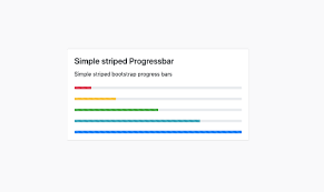 Bootstrap 4 Simple Stripped Progress Bar Example