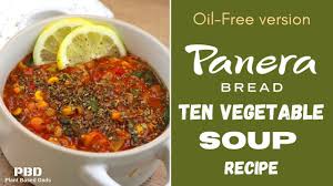 oil free panera ten vegetable soup