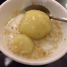 glutinous rice in ginger syrup