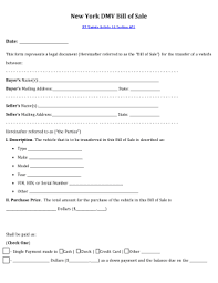 Nys Dmv Forms Bill Of Sale Fill Out And Sign Printable Pdf