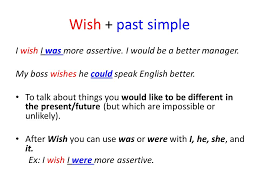 The subjunctive mood is a verb form that is used for unreal or hypothetical statements. Structures After Wish Ppt Video Online Download