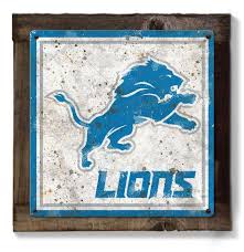 Detroit Lions Wall Art Metal Sign