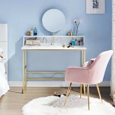 small vanity table with mirror