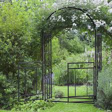 outsunny outdoor metal garden arbor