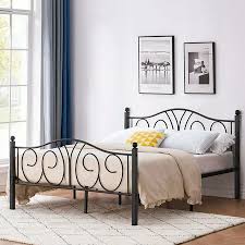 vecelo queen metal bed frames with