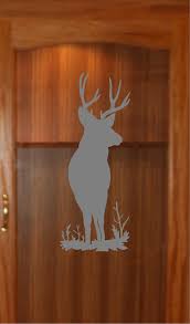 Deer Buck Hunting Etched Glass Decal
