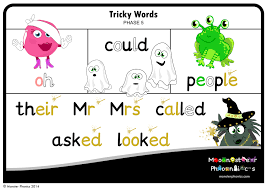 phase 5 tricky words monster phonics