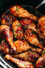 The Best Chicken Drumsticks Recipe Slow Cooker Asian Glazed Chicken gambar png