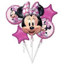 Babalooni Folienballon Bouquet Set Minnie Mouse Geburtstag gambar png