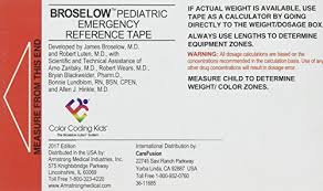 Broselow Pediatric Emergency Tape 2017 Wall Chart July 1 2017