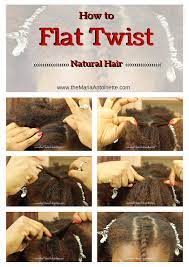 tutorial on how to flat twist natural hair