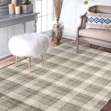 plaid wool area rug