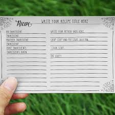 Free Printable Black And White Recipe Cards