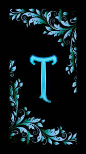 blue aesthetic letter t design