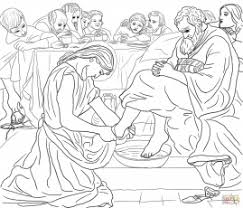 Download and print this coloring page to help teach your kids the biblical story of jesus washing his disciples' feet. Jesus Washes The Disciples Feet Coloring Page Coloring Home