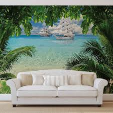 Tropical Beach Island Wall Mural