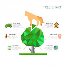 Tree Chart With Six Options Slide Template Eps File Free