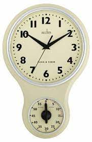 Acctim Kitchen Time Wall Clock Cream