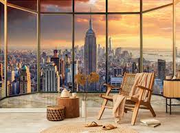 Wallpaper Skyline City Manhattan Nyc