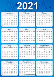 The calendar format is compatible with google docs and open office. Free 2021 Yearly Calendar Printable