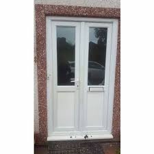 Toughened Glass Lever Handle White Upvc