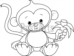 They also have their own unique set of get your free printable cute baby cartoon monkey coloring page! Easy Monkey Coloring Pages
