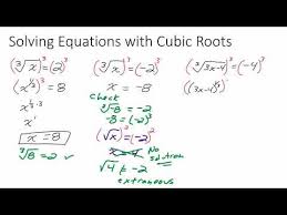 Solving Equations With Cubic Roots