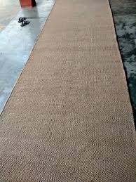 grey flat weave thick woolen runner rug