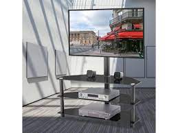 Zell Glass Tv Stand Height Adjustable