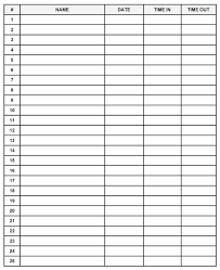 free printable visitor sign in sheet