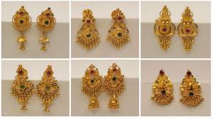 gold earrings south indian design italy