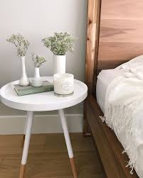 If the room is tiny, go for a smaller piece, or try combining two end tables to create a modular item that can be. Master Bedroom Side Table Decor Sidetable Masterbedroom Bedroomdecor Bedroomdecorideas Side Table Decor Bedroom Decor Design Side Tables Bedroom