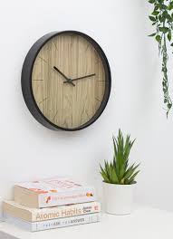 Elegant Brown Wall Clock 30cm With