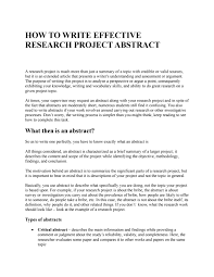However, this section is often overlooked by the students. How To Write Effective Research Project Abstract By Researchwap Issuu