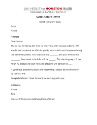 Sample cover letter for an internship. 30 Best Internship Offer Letters Paid Unpaid Templatearchive
