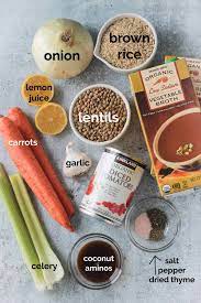 lentil rice soup vegan gluten free