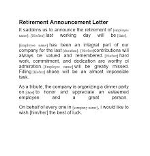 38 Professional Retirement Announcement Letters Emails Template Lab