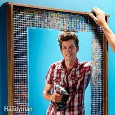 Frame Your Mirror With Glass Tile