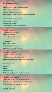 my forever love poem by nicole warner