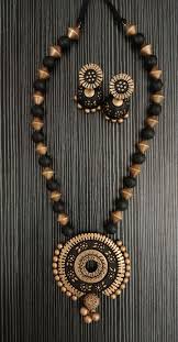 matte black terracotta jewellery
