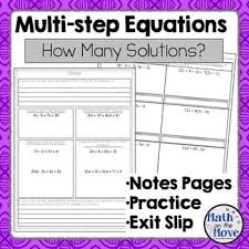 Solving Equations Activity