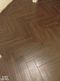 herringbone pattern tile floor