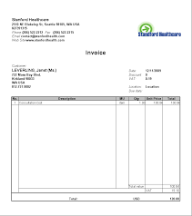 Free Medical Bill Invoice Template Format Microsoft Excel