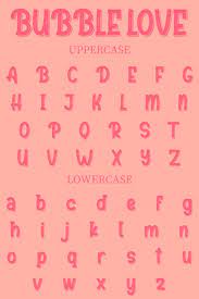 bubble love free bubble letters font