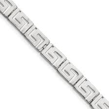 925 sterling silver greek key bracelet
