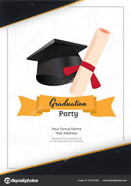 Graduation Party Invitation Card Template Design